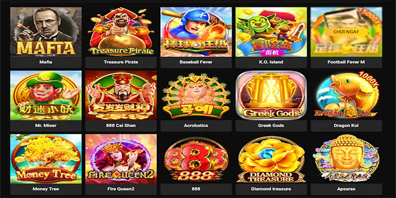 Hệ thống trò chơi slot 888B - đa dạng và hấp dẫn